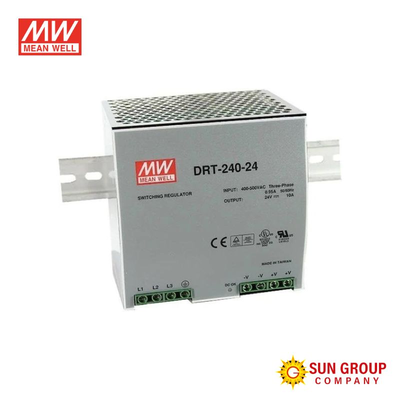 FUENTE DE ALIMENTACION 24VDC 10A 240W MEAN WELL DRT-240-24